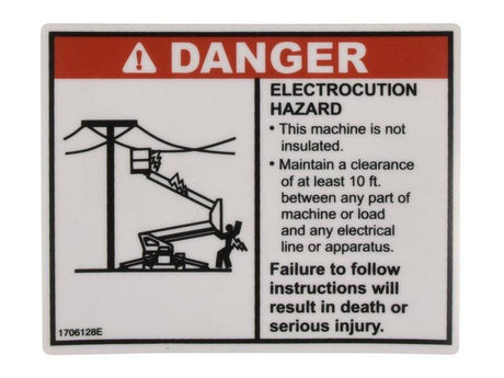 1706128 Decal Danger Electrocution