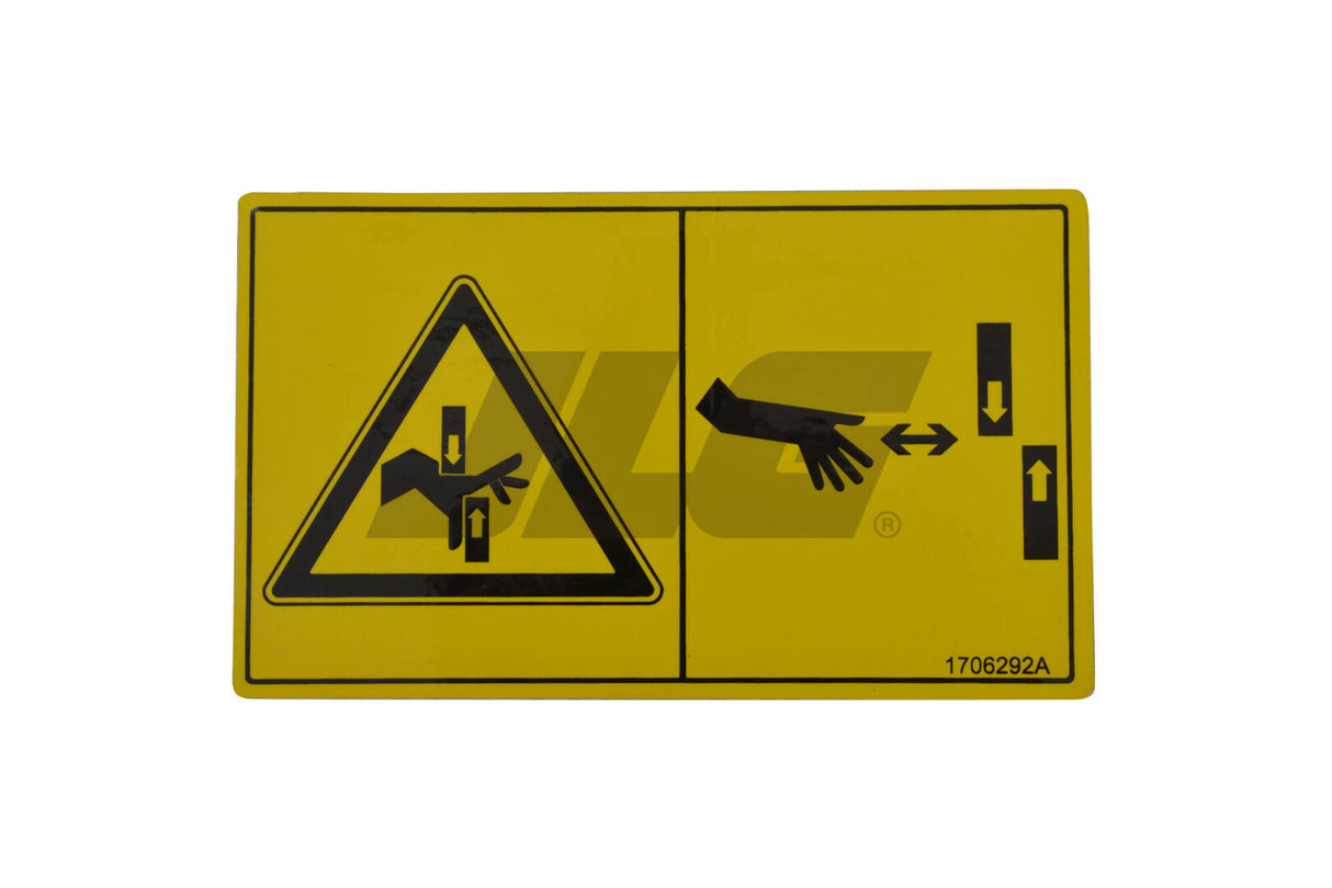 1706292 Decal_Pinch Point Boom Holes | JLG