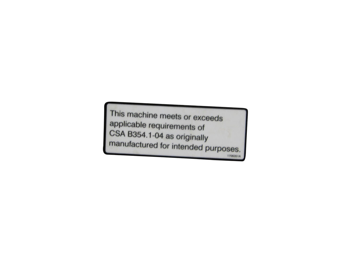 1706351 Decal, Csa | JLG