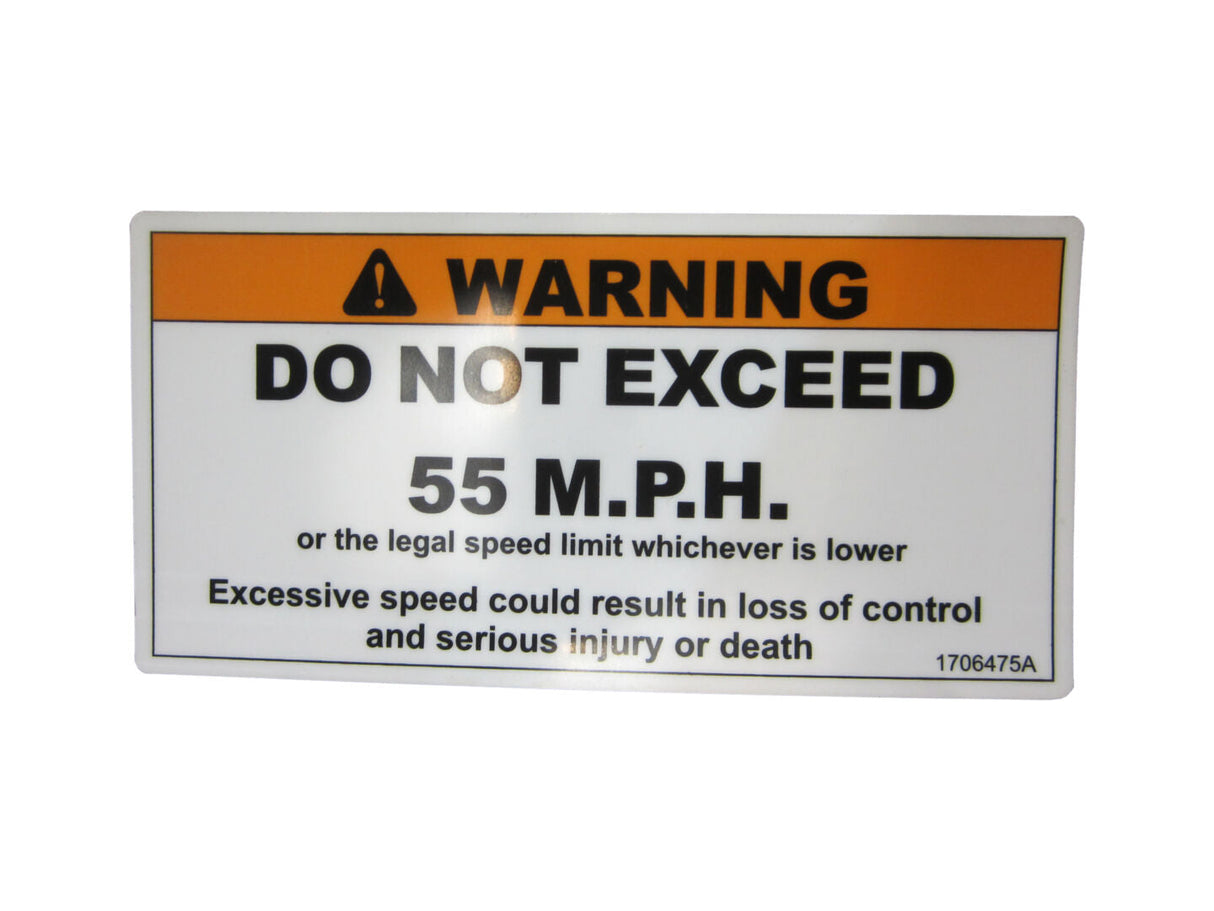 1706475 Decal, Speed Limit 55Mph | JLG