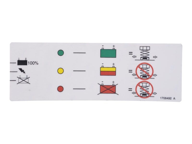 1706492 Calcomanía, murciélago. Carga. Instrucciones | JLG