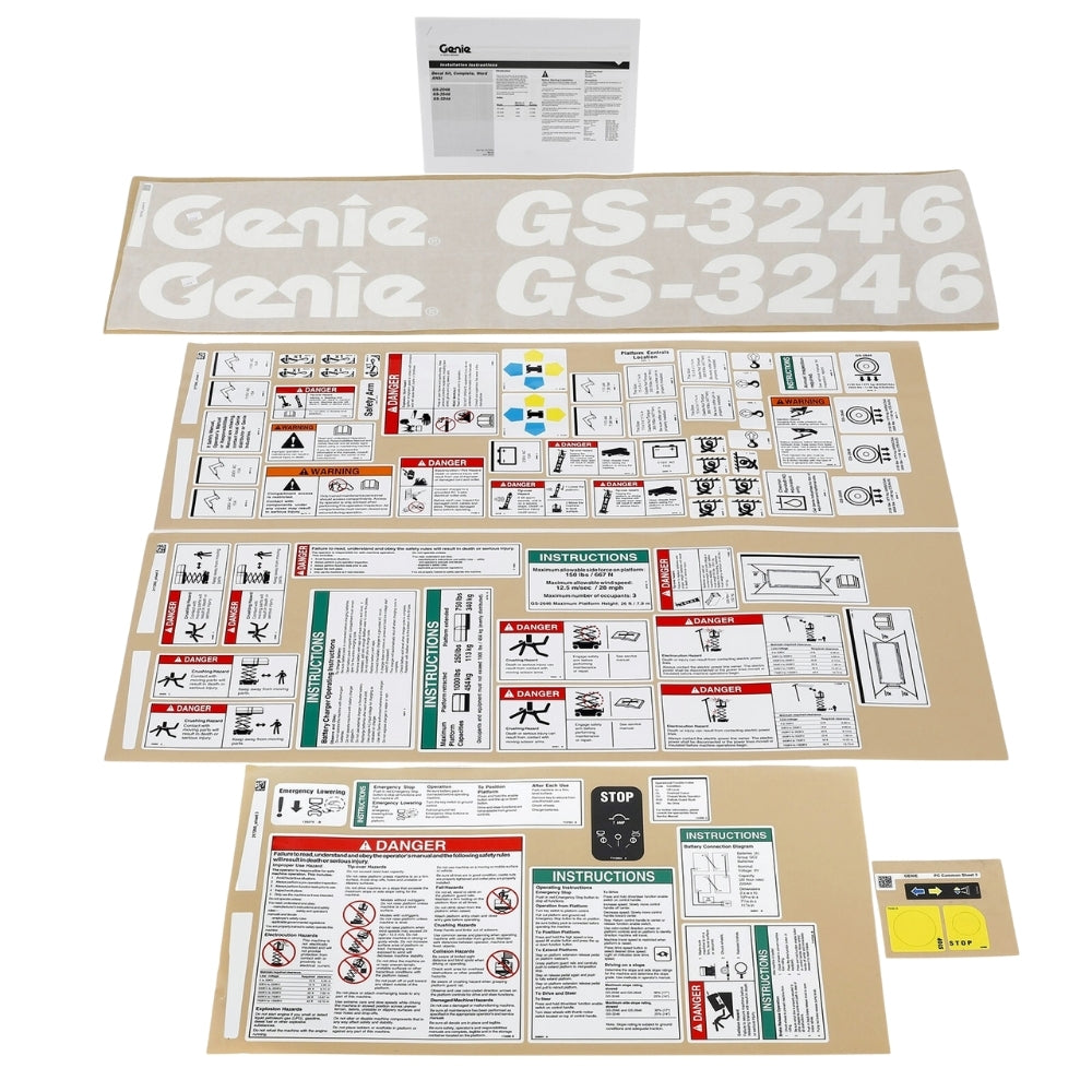 Part Number 217262GT Decal Kit 3246 Comp Wrd Ansi fits Genie