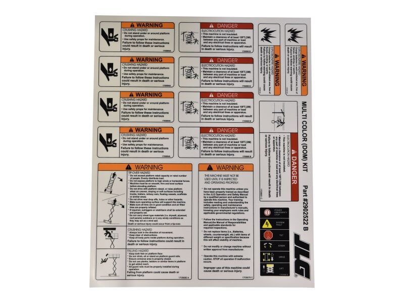 2902522 Decal Kit Multi-Color (Dom) | JLG