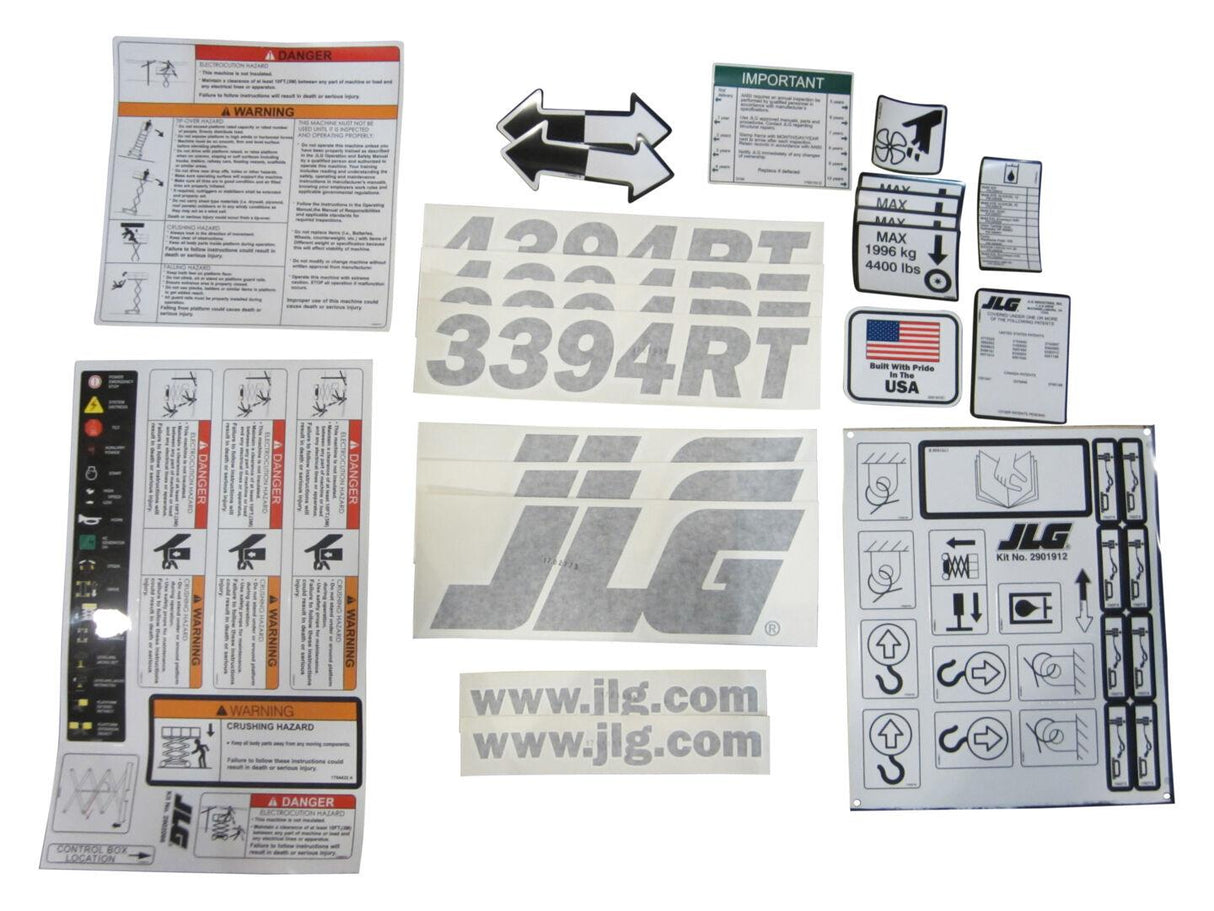 1001209222 Kit, (Service) 3394Rt Decal (Supersedes to new # 2910832)