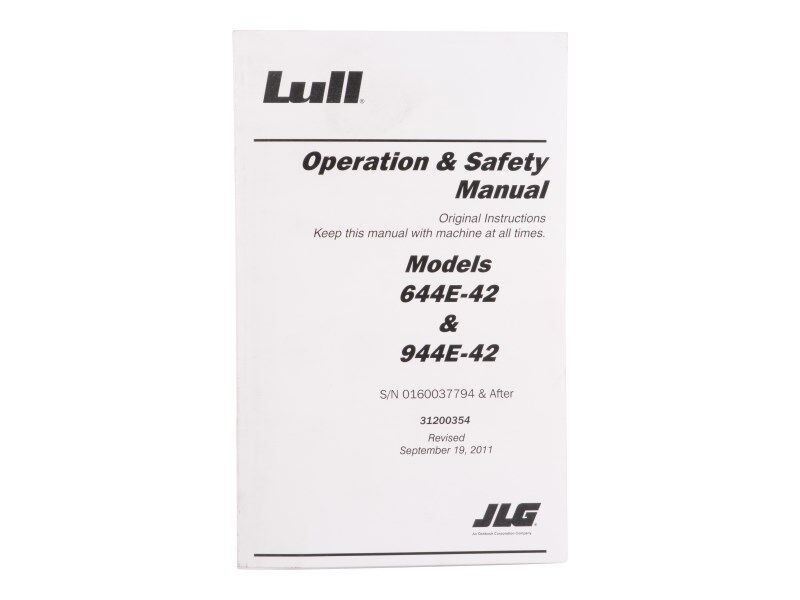 Part Number 31200354 644/944E-42 Op Man 0160037794- fits JLG