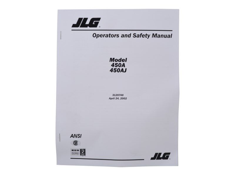 Part Number 3120748 Manual, 450A Operator fits JLG
