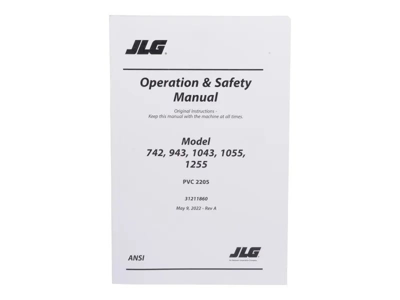 31211860 Manual, Operator Jlg Tmh PVC 2205 | JLG
