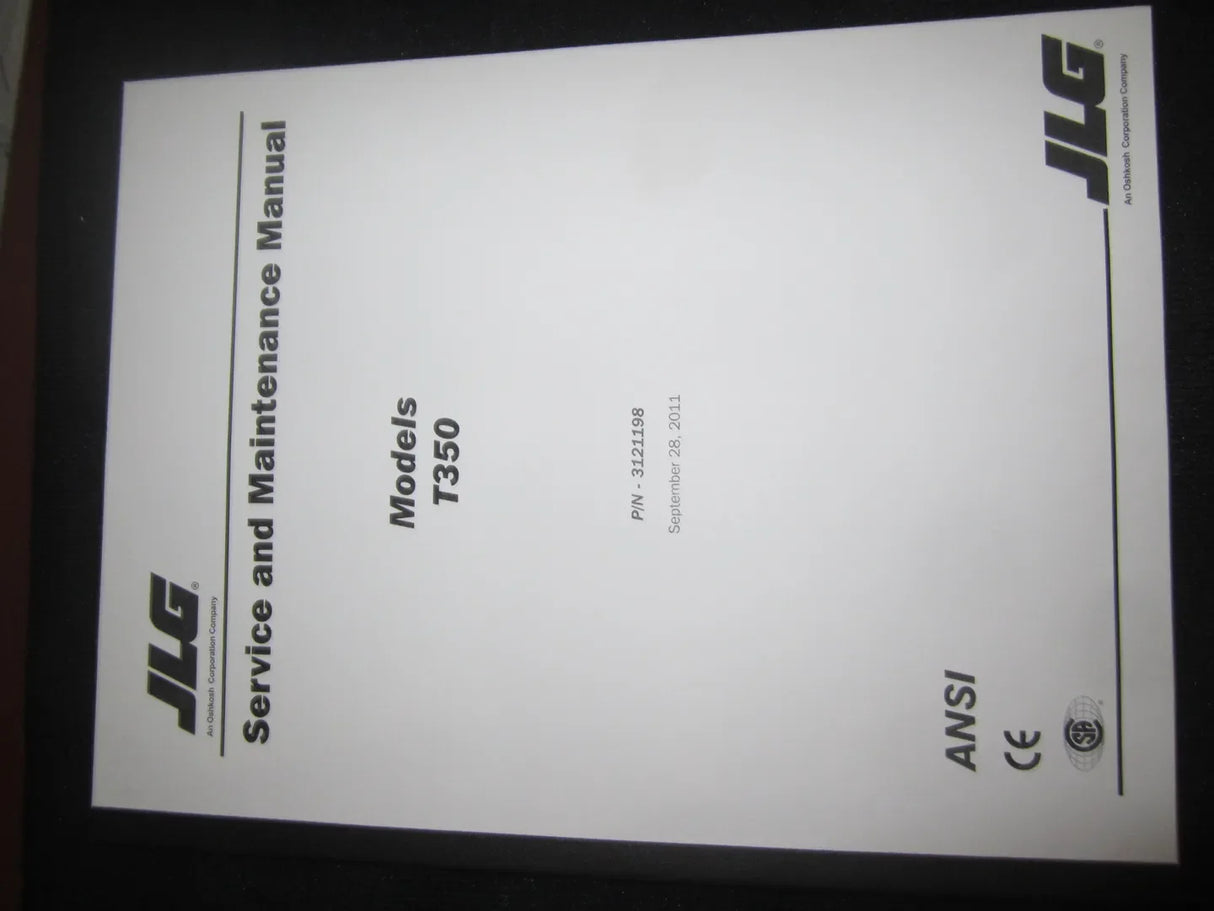 Part Number 3121198 Manual T350 Global Service fits JLG