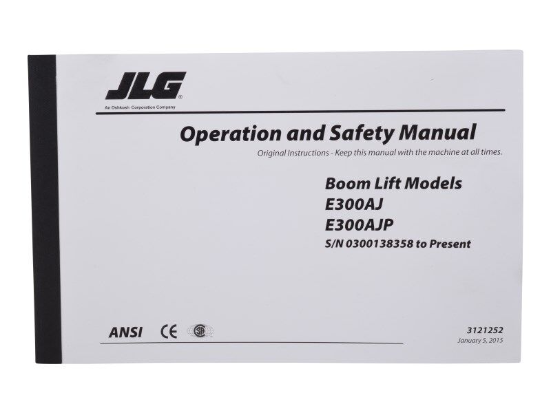 Part Number 3121252 E300 Gbl Operator S/N138358 Presnt fits JLG