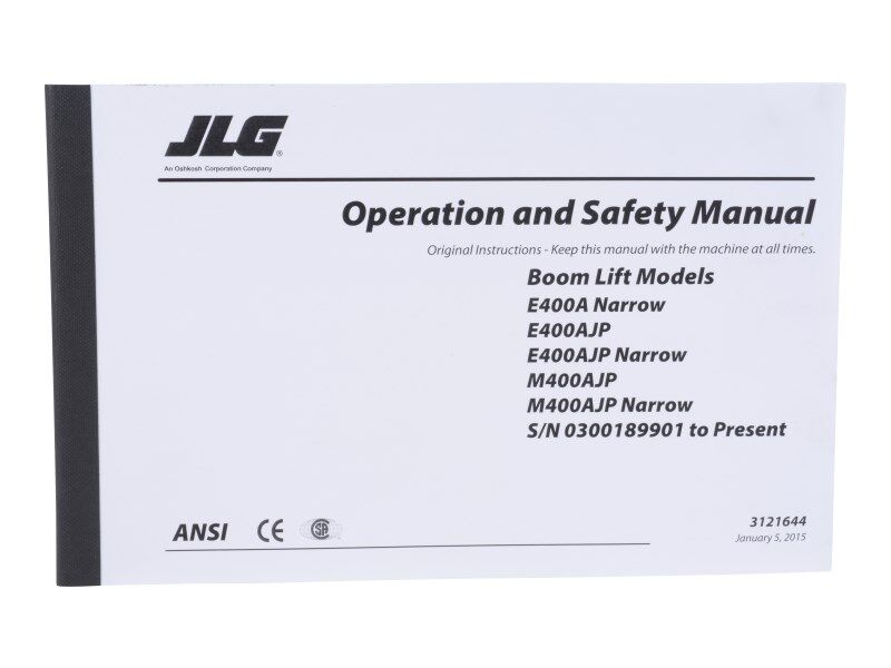 Part Number 3121644 E/M400 Gbl Operator S/N189901-Pres fits JLG
