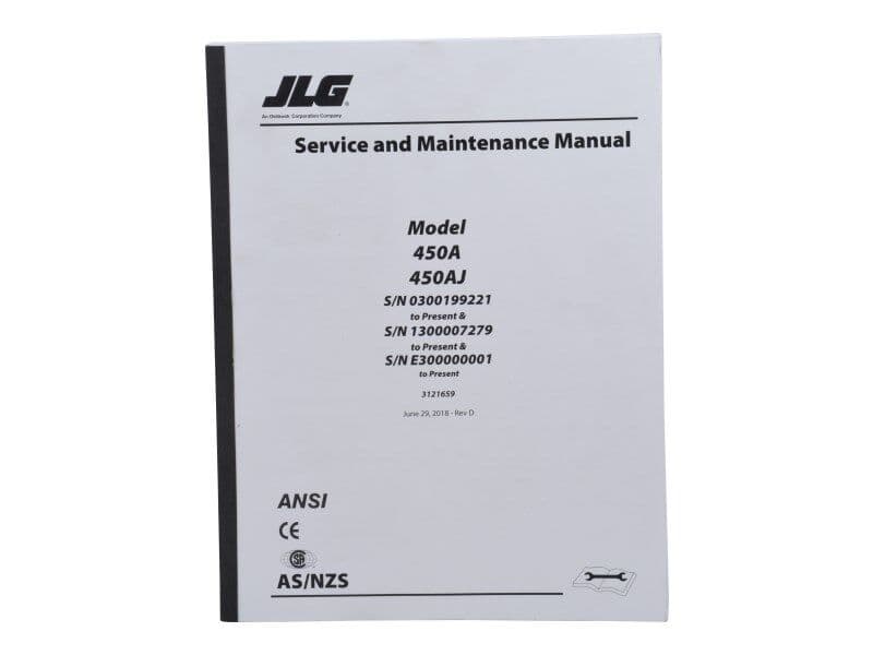 Part Number 3121659 450AJ Gbl Serv fits JLG