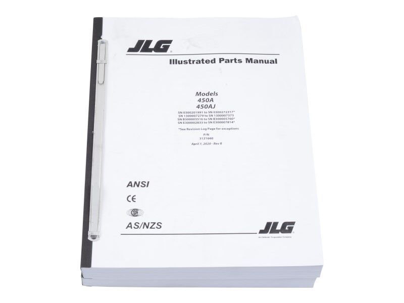 Part Number 3121660 Mnl, 450AJ Gbl Parts fits JLG