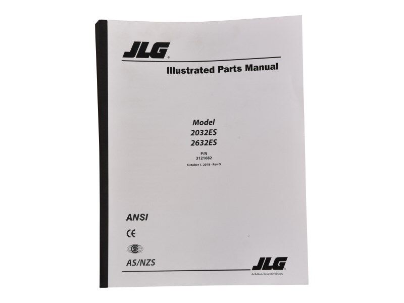 Part Number 3121682 Mnl 20/2632Es Gbl Parts fits JLG