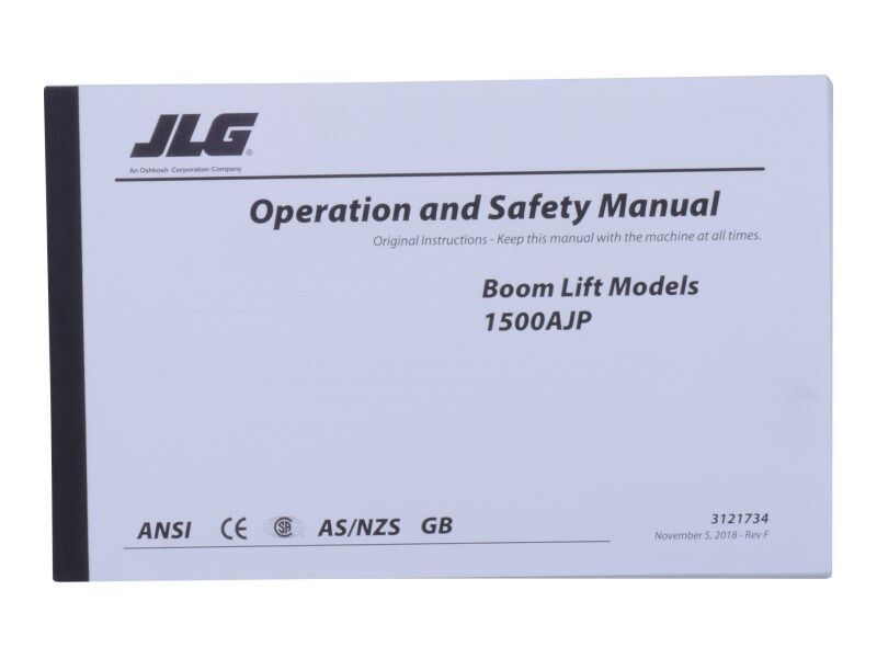 Part Number 3121734 Mnl, 1500AJP Gbl Operator/Safe fits JLG