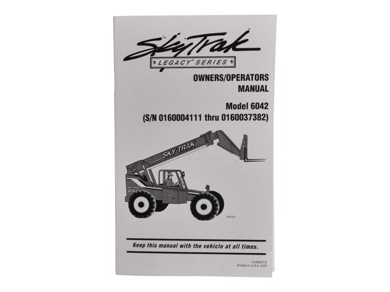 Part Number 3126022 Manual, Own/Oper 6042 fits JLG