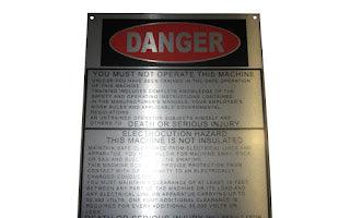 3251308 Nameplate Danger | JLG - BHE Parts Store