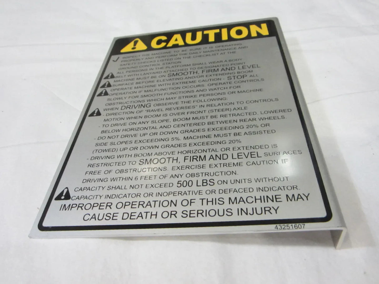 3251607 Caution (60Ht, 50Ht/40Htw 2:1) | JLG