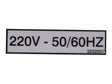Part Number 3252507 Nameplate, 220V-50/60Hz fits JLG