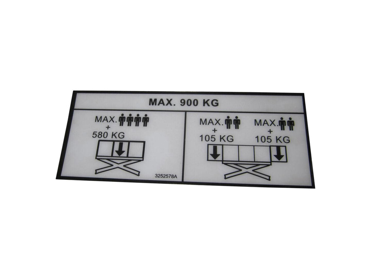 3252578 Capacity Decal