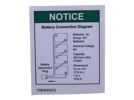 40299 Battery Notice Decal