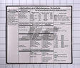 4107352 Decal Lube and Maint Chart 