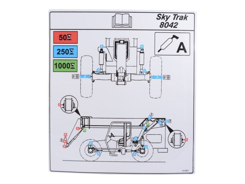 4110217 Gráfico de lubricación 8042 | JLG