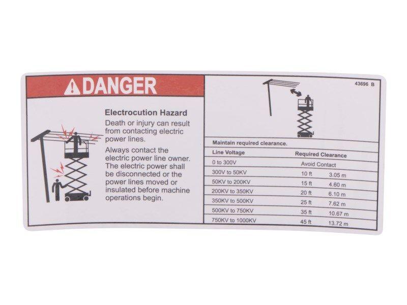 43696GT Danger Elec Haz Gs