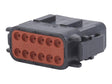 Part Number 4460909 Connector, 12 Pos Black fits JLG