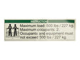 70040438 Notice Max Load 500Lbs