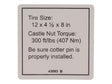 Part Number 70040440 Tire Specs fits JLG