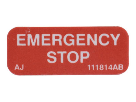 70040658 Emergency Stop Decal