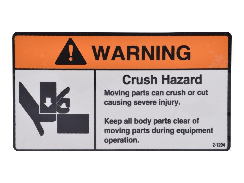 Part Number 70040748 Crush Hazard Pinch fits JLG