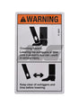 Part Number 70040789 Warning Foot Crushing fits JLG