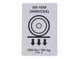 Part Number 70040791 Label, Wheel Load 1930 fits JLG