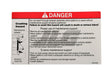 Part Number 70040890 On/Off Slab English Label fits JLG