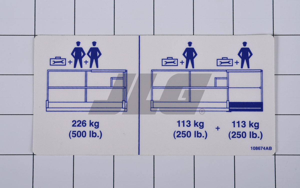 70040921 Pltfm Capacity Label