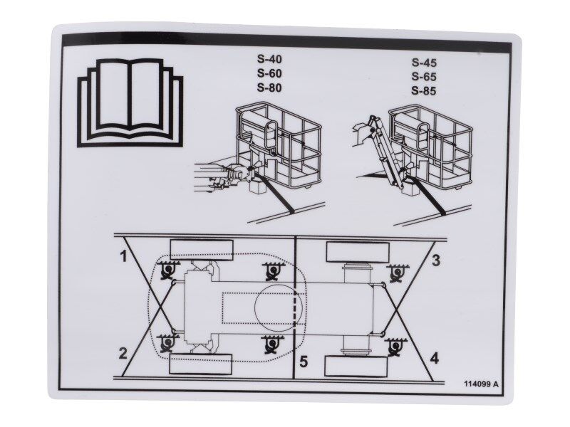70041077 Decal, Transport Diagram | JLG
