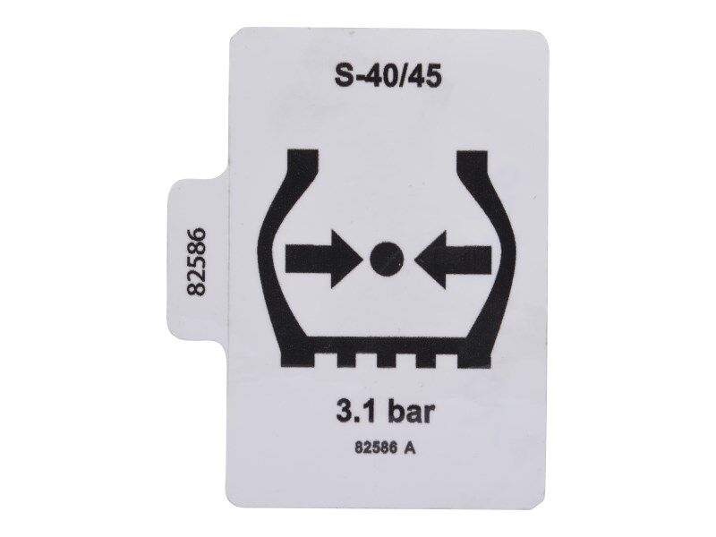 70041479 Decal, Tire Pressure S40/45 | JLG