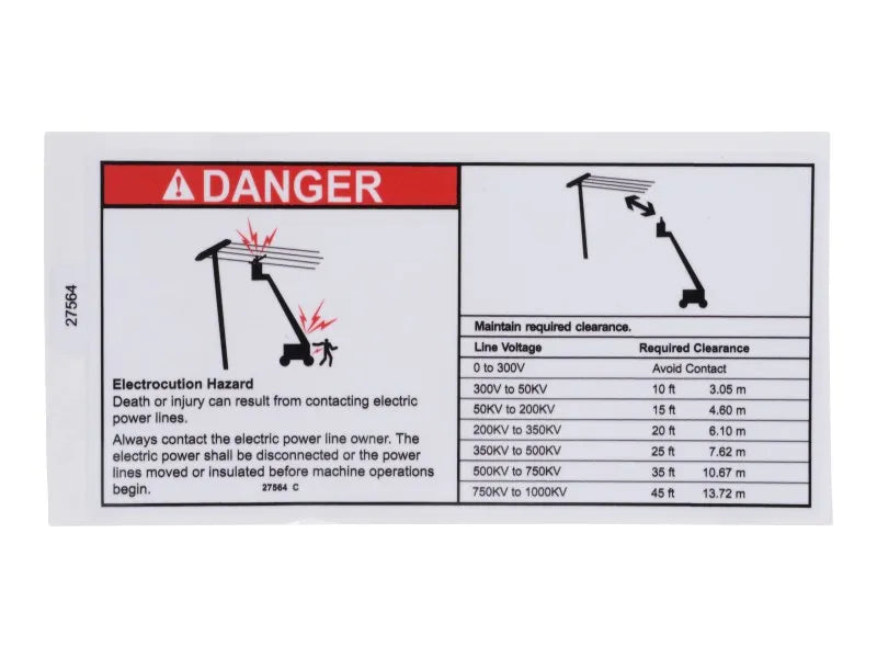 70041484 Decal, Danger, Elec Haz | JLG