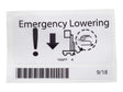 70041565 Emergency Lowering Decal