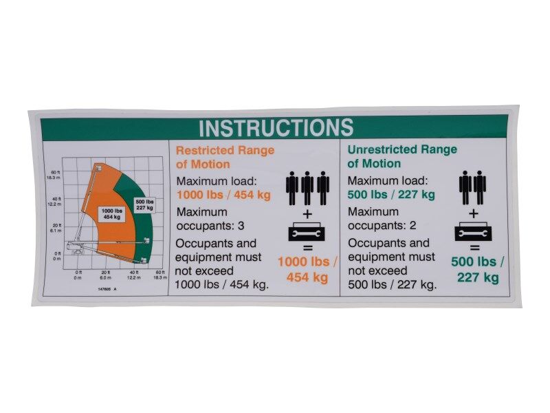 70043790 Decal, Instructions Pltfm | JLG