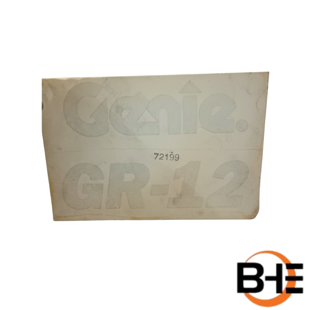 Part Number 72199GT Genie Gr-12 Decal