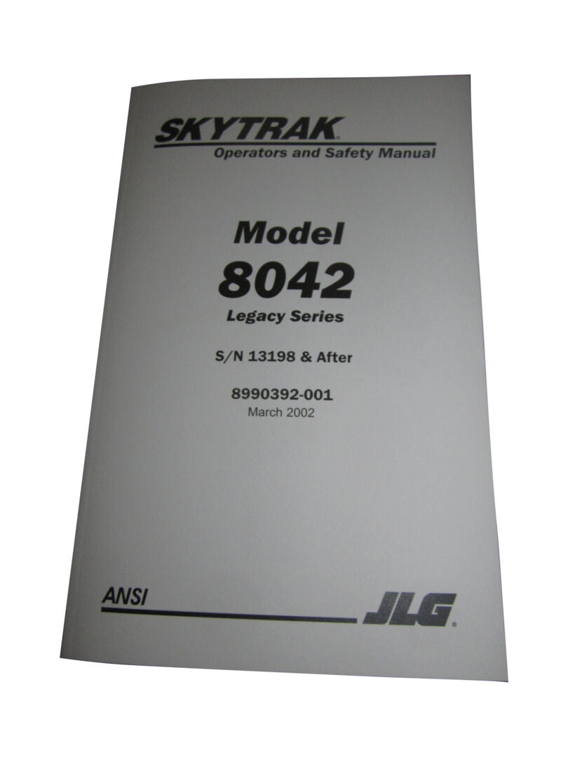 Part Number 8990392 Manual Owner/Operator Model 80 fits JLG