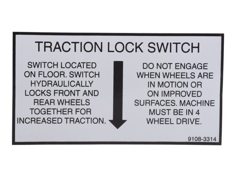 91083314 Decal - Traction | JLG