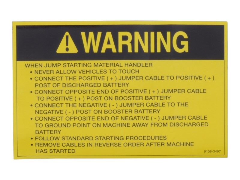 91083497 Decal - Jump Start Warning | JLG