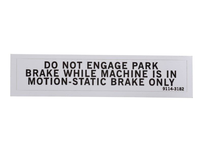 91143182 Decal - Park Brake | JLG