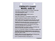 Part Number 91353006 Load Chart fits JLG