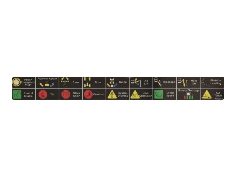 AU2201 Decal, Legend Plf | JLG
