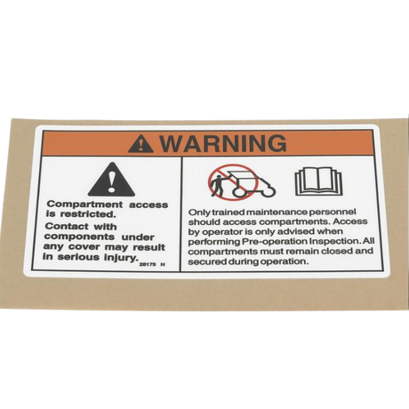 28175GT Decal Warning-Compart Access  - Genuine Genie Replacement Part