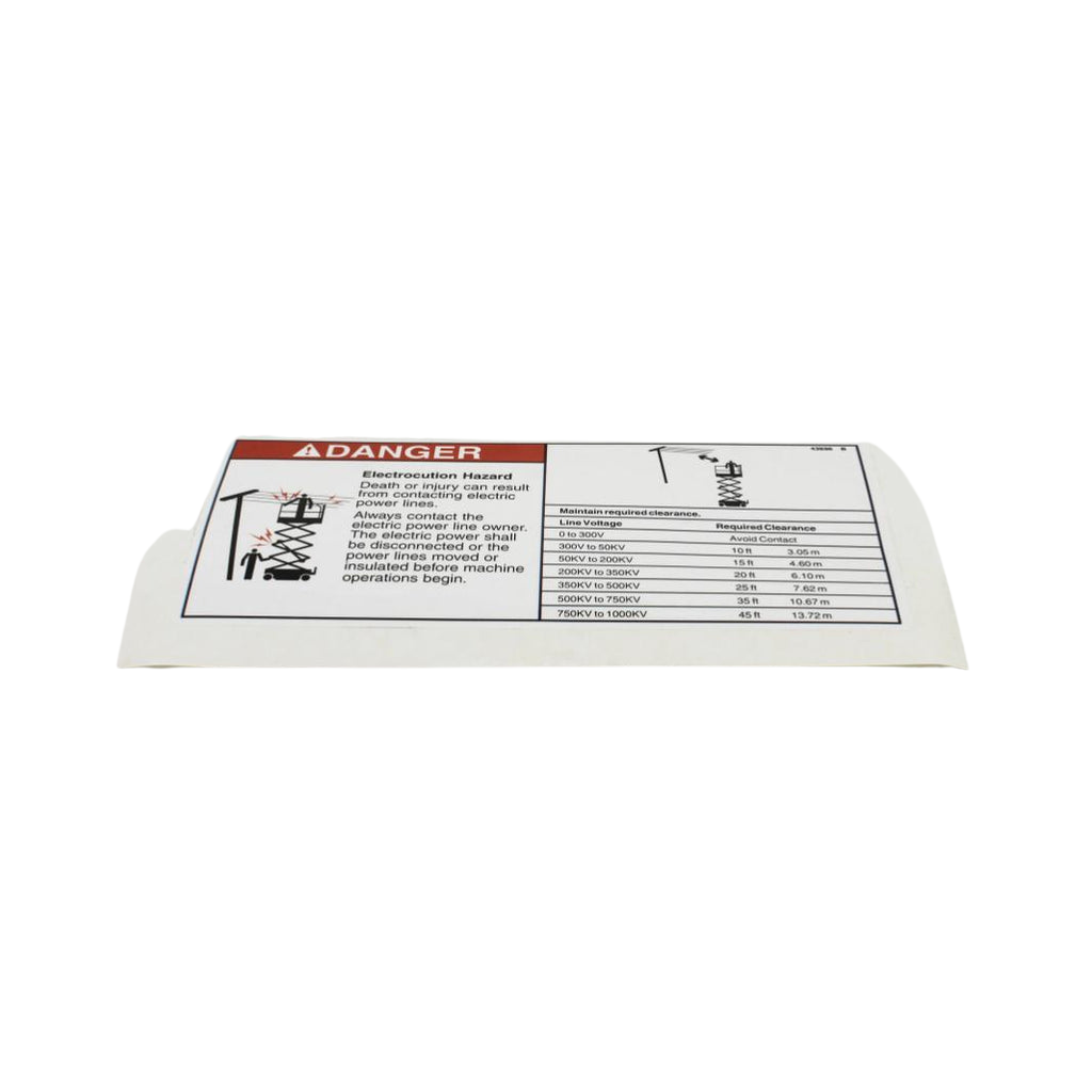 43696GT Decal Danger Elec Hazard Gs - Genuine Genie Replacement Part